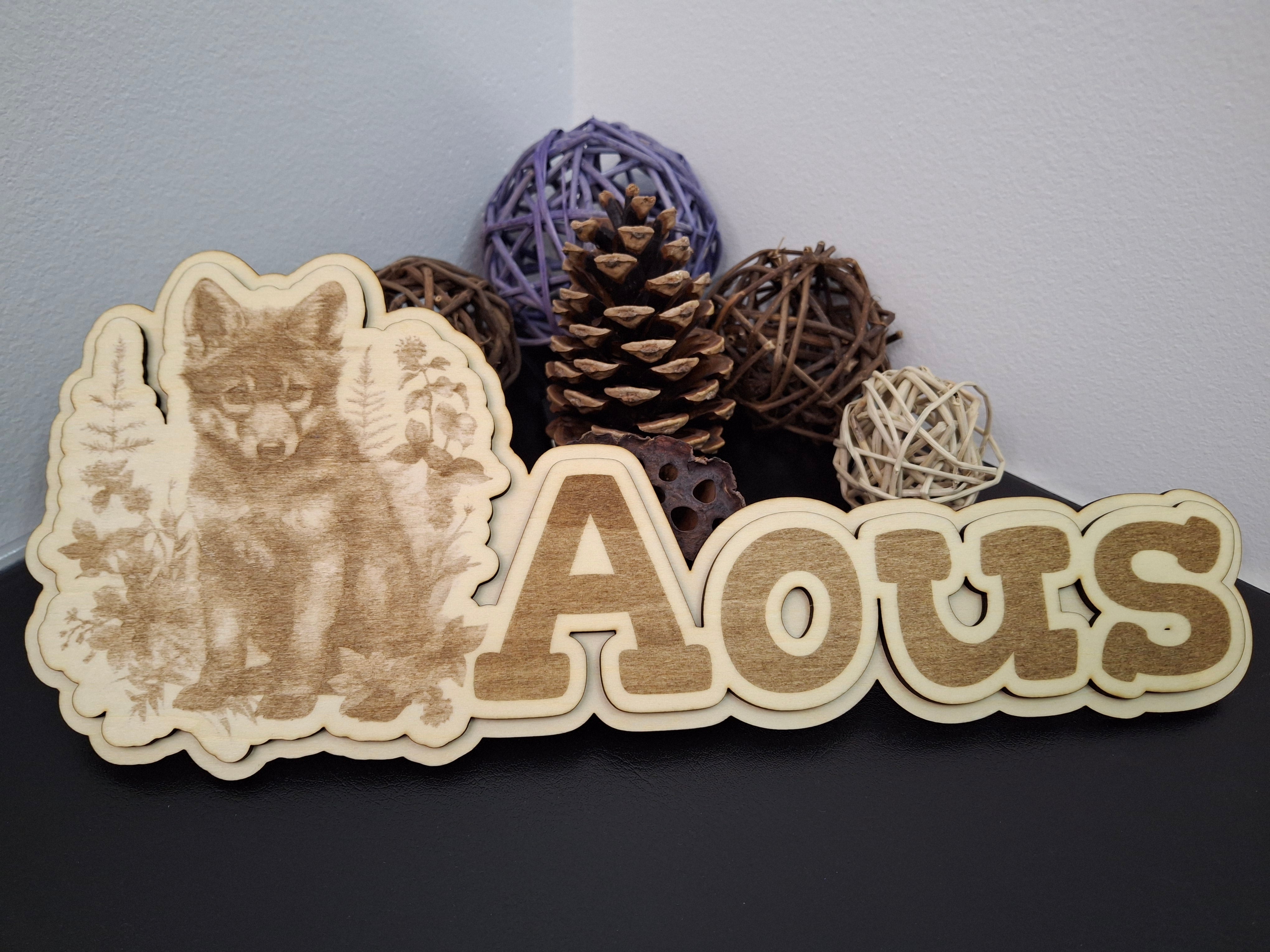 Plaque personnalisée en bois