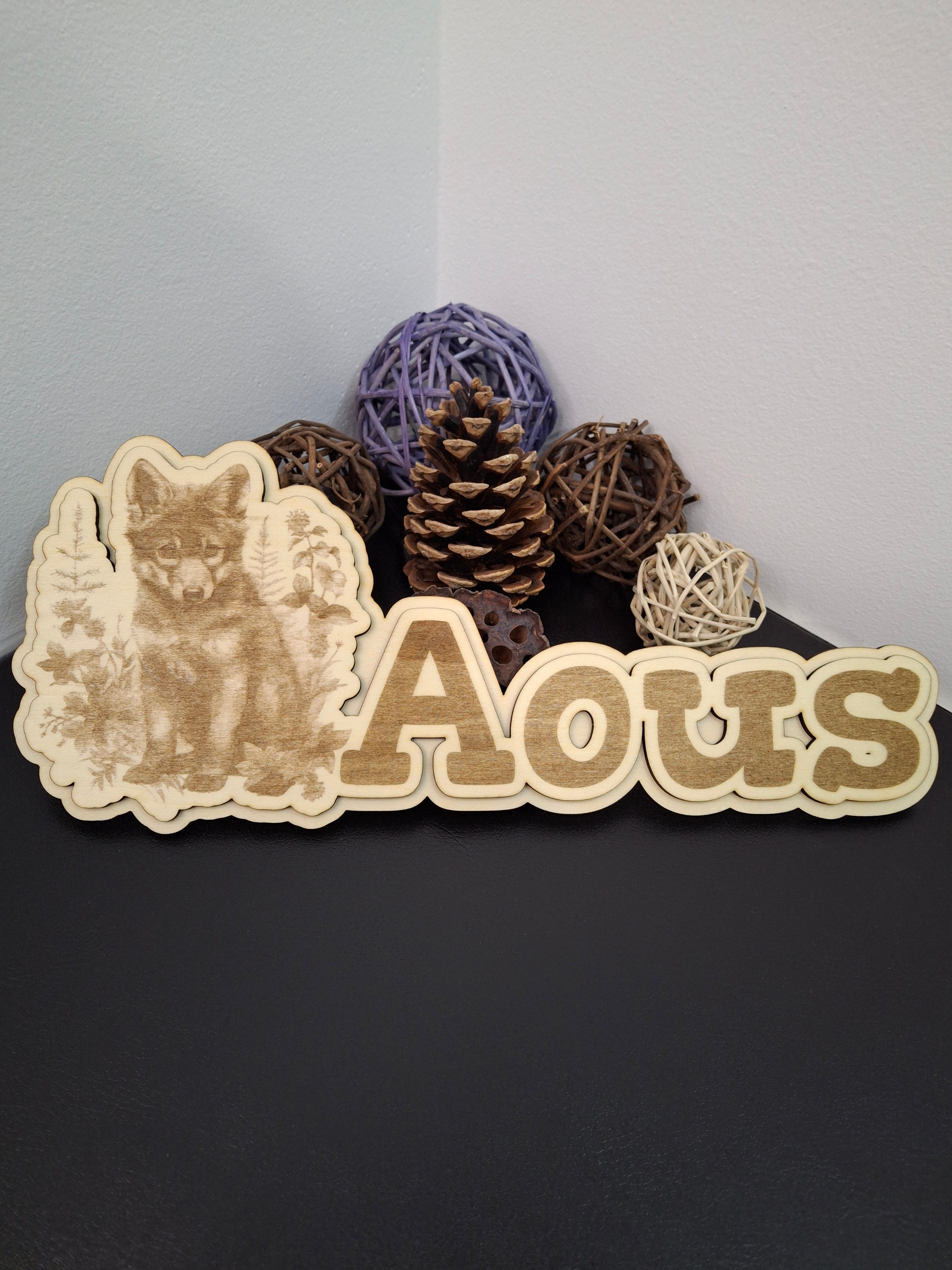 Plaque personnalisée en bois