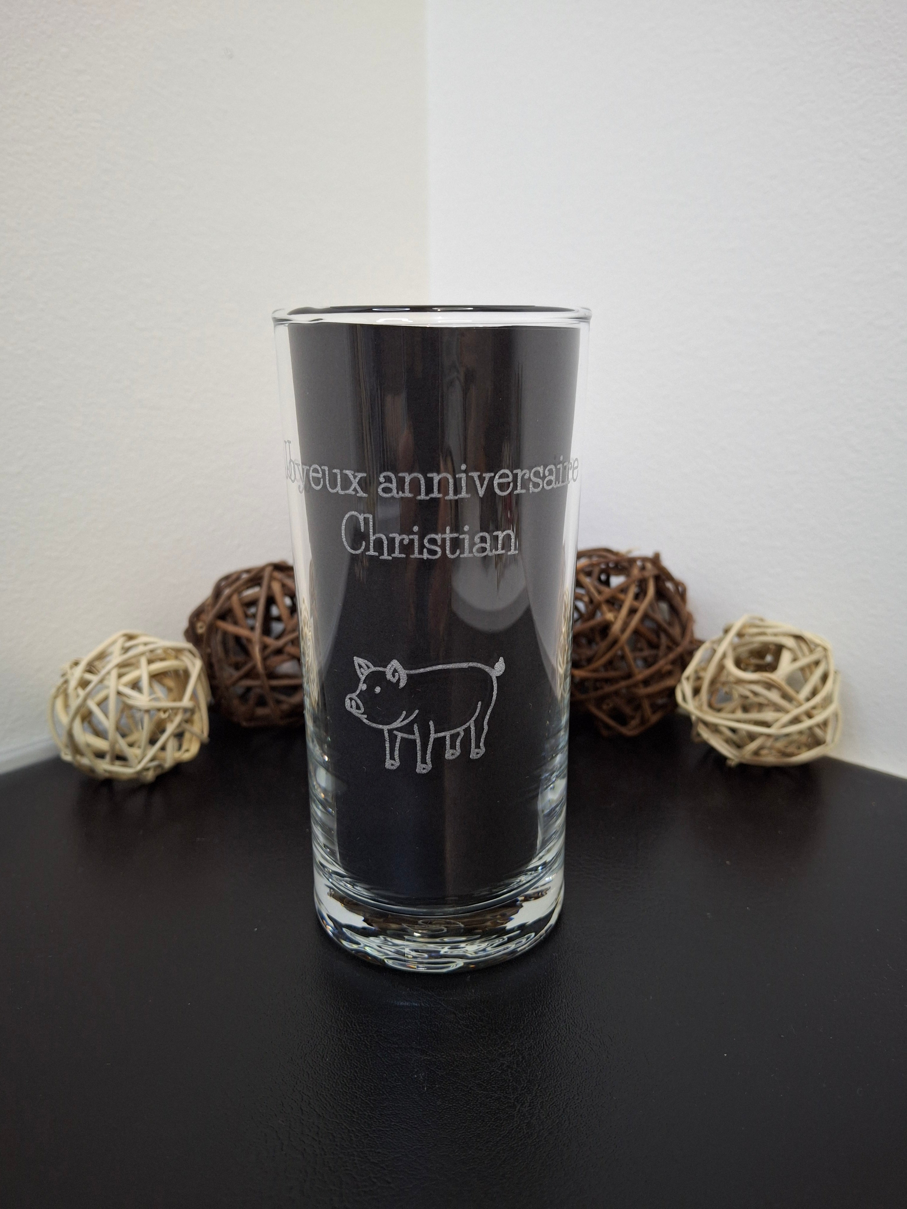 Verre à eau personnalisable
