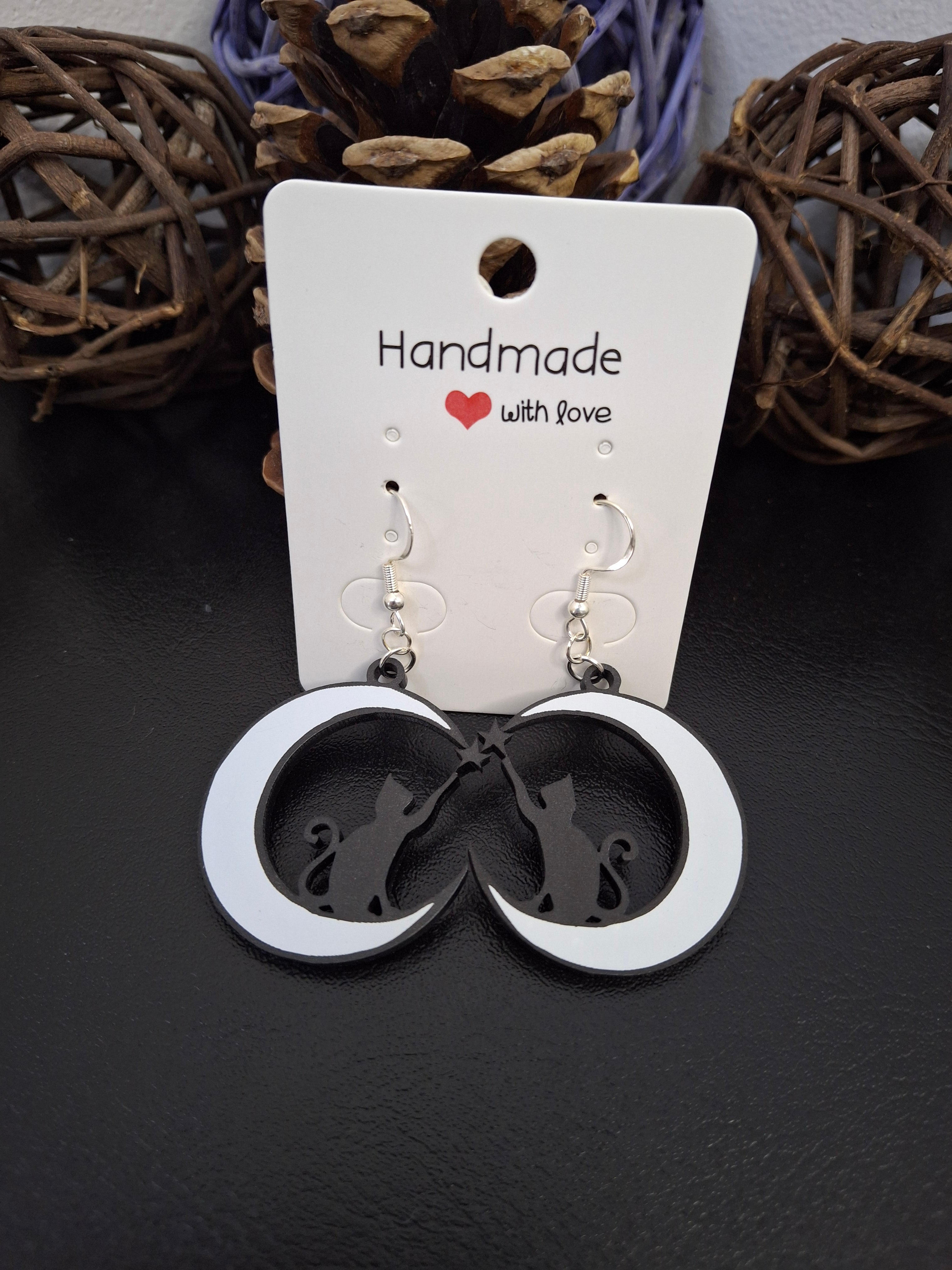 Boucles d'oreilles chat