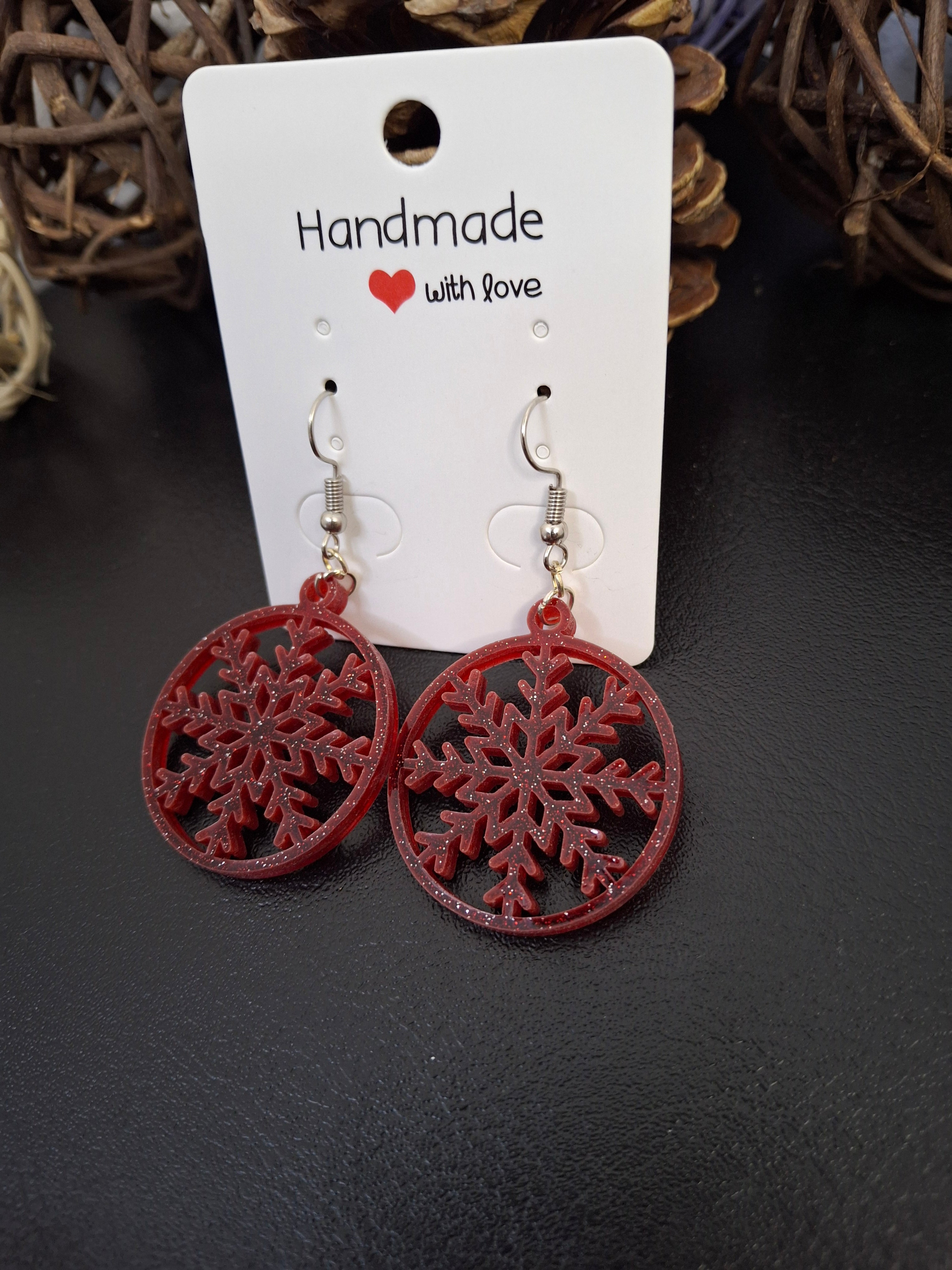 Boucles d'oreilles flocon