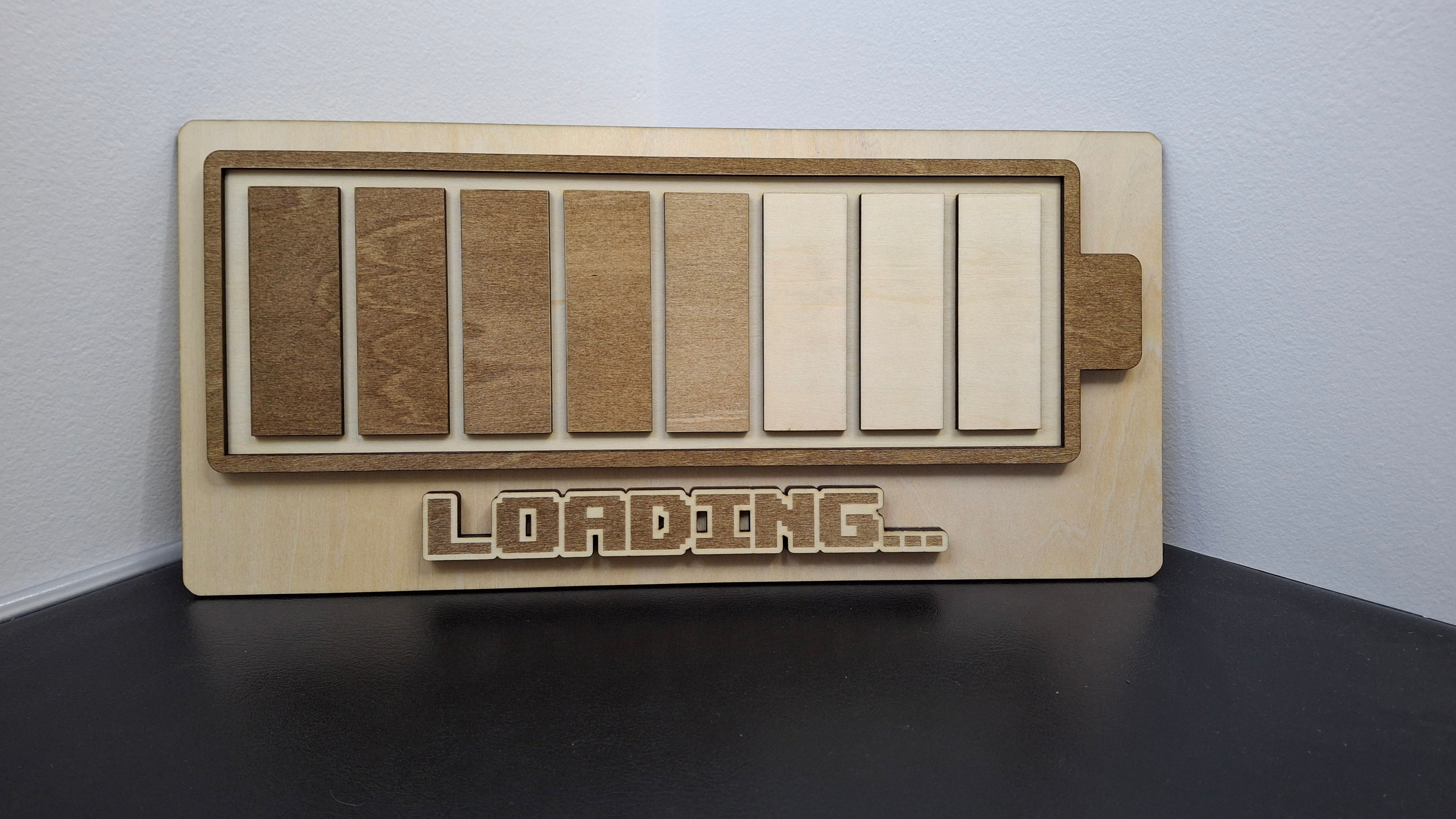 Plaque déco "batterie en charge"