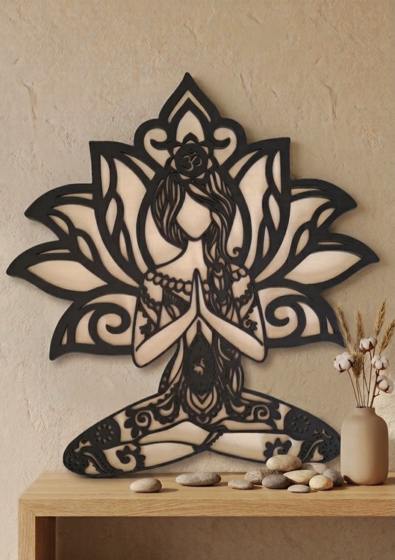 Décoration murale "la posture du lotus"