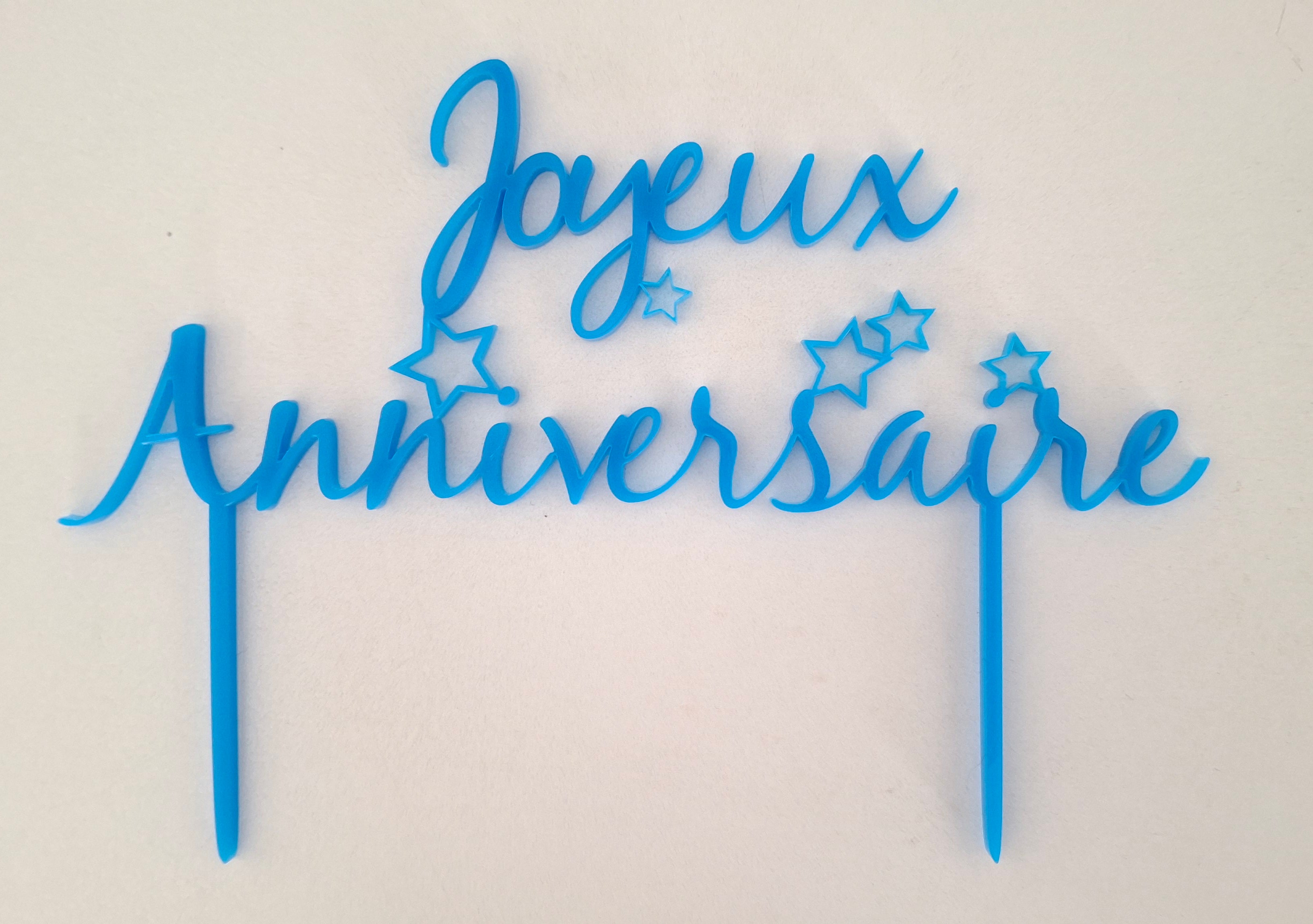 Cake topper anniversaire