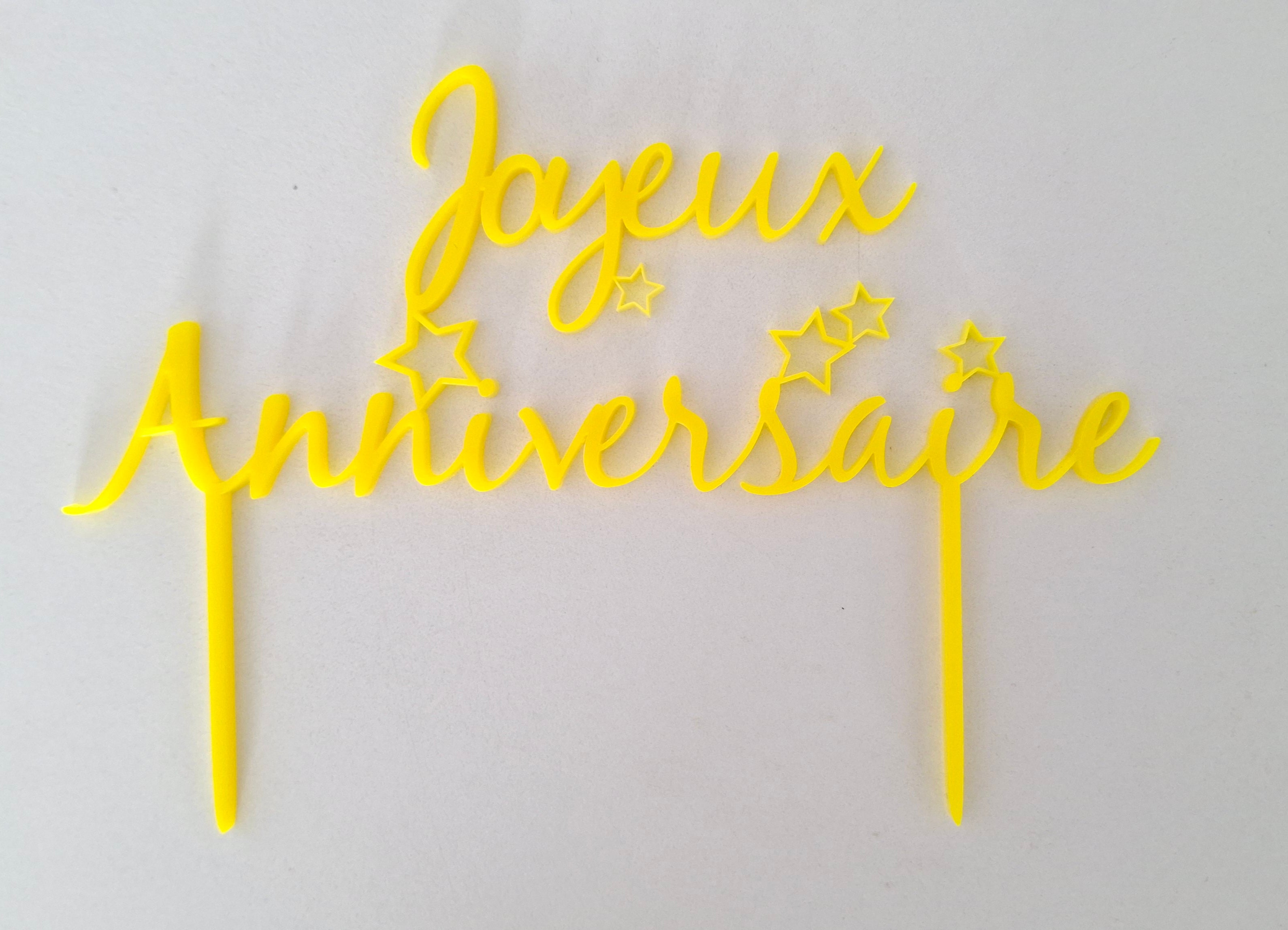 Cake topper anniversaire