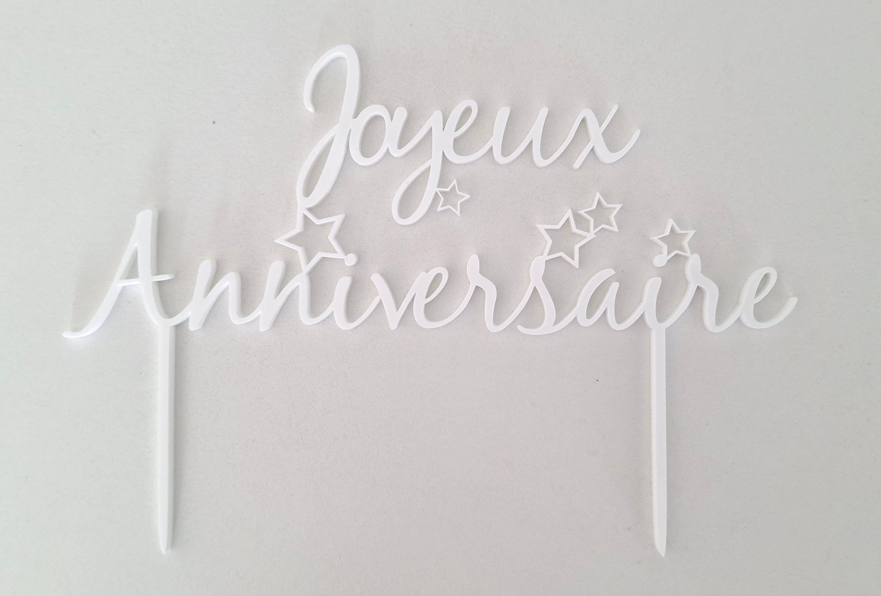 Cake topper anniversaire