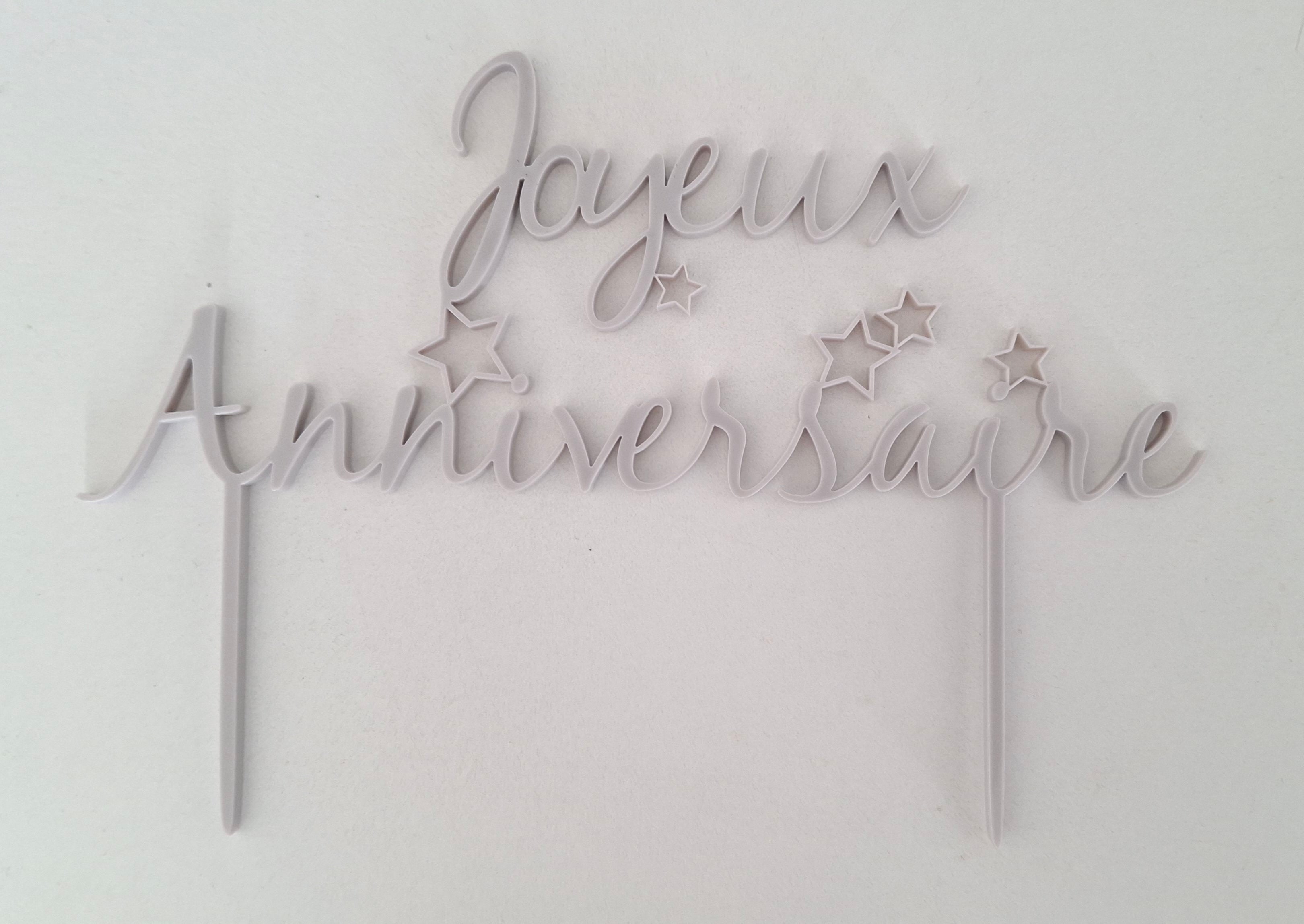 Cake topper anniversaire