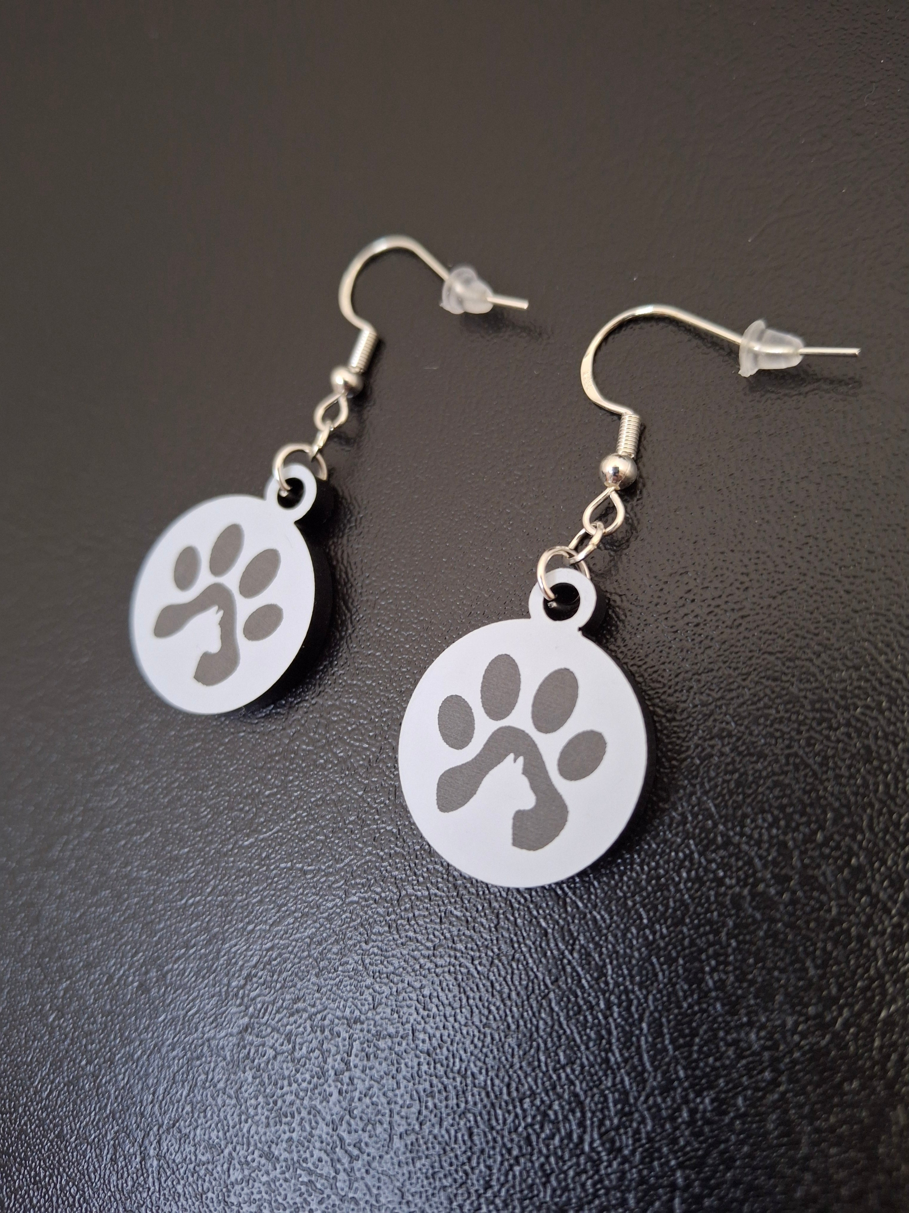 Boucles d'oreilles chat