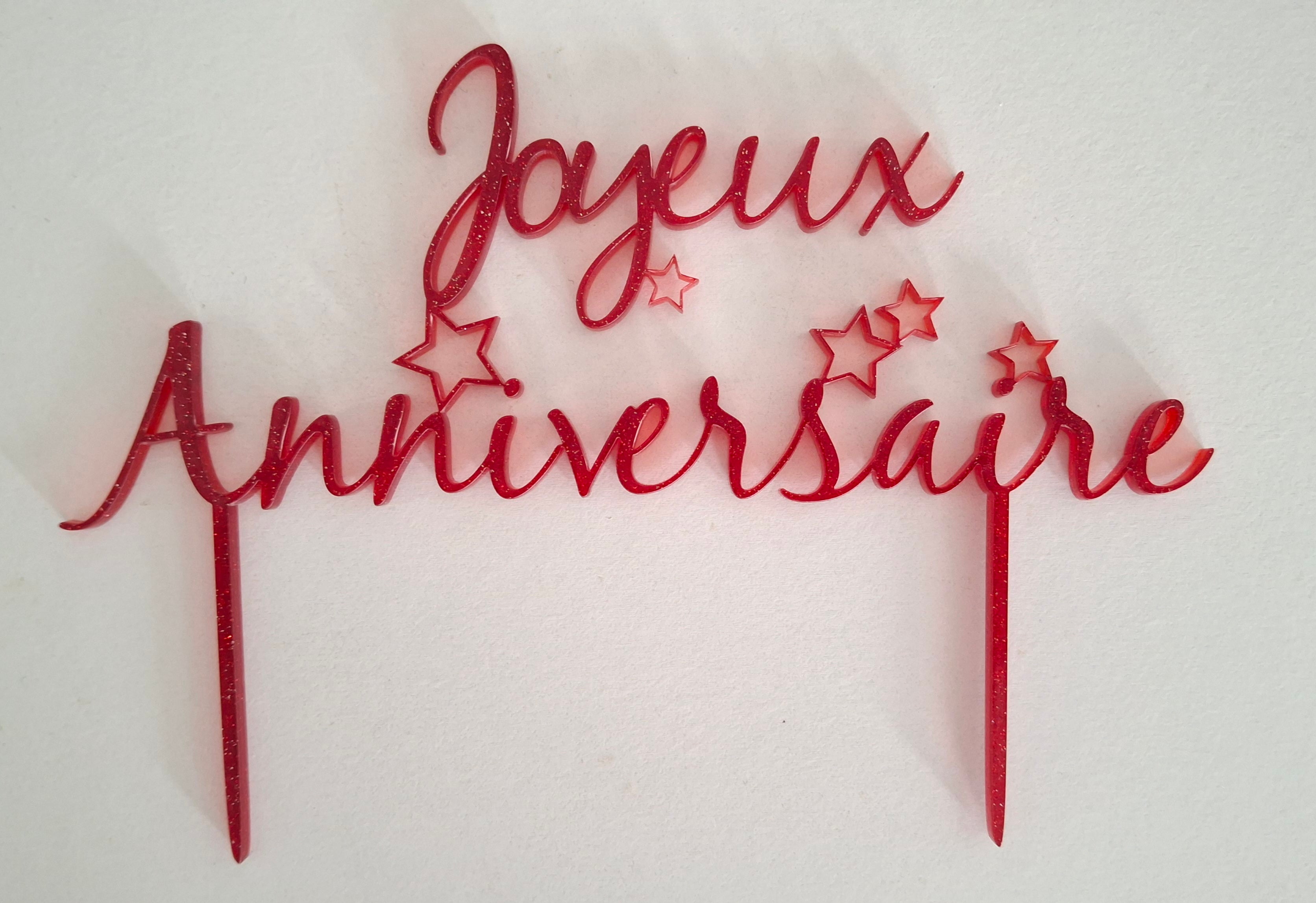 Cake topper anniversaire