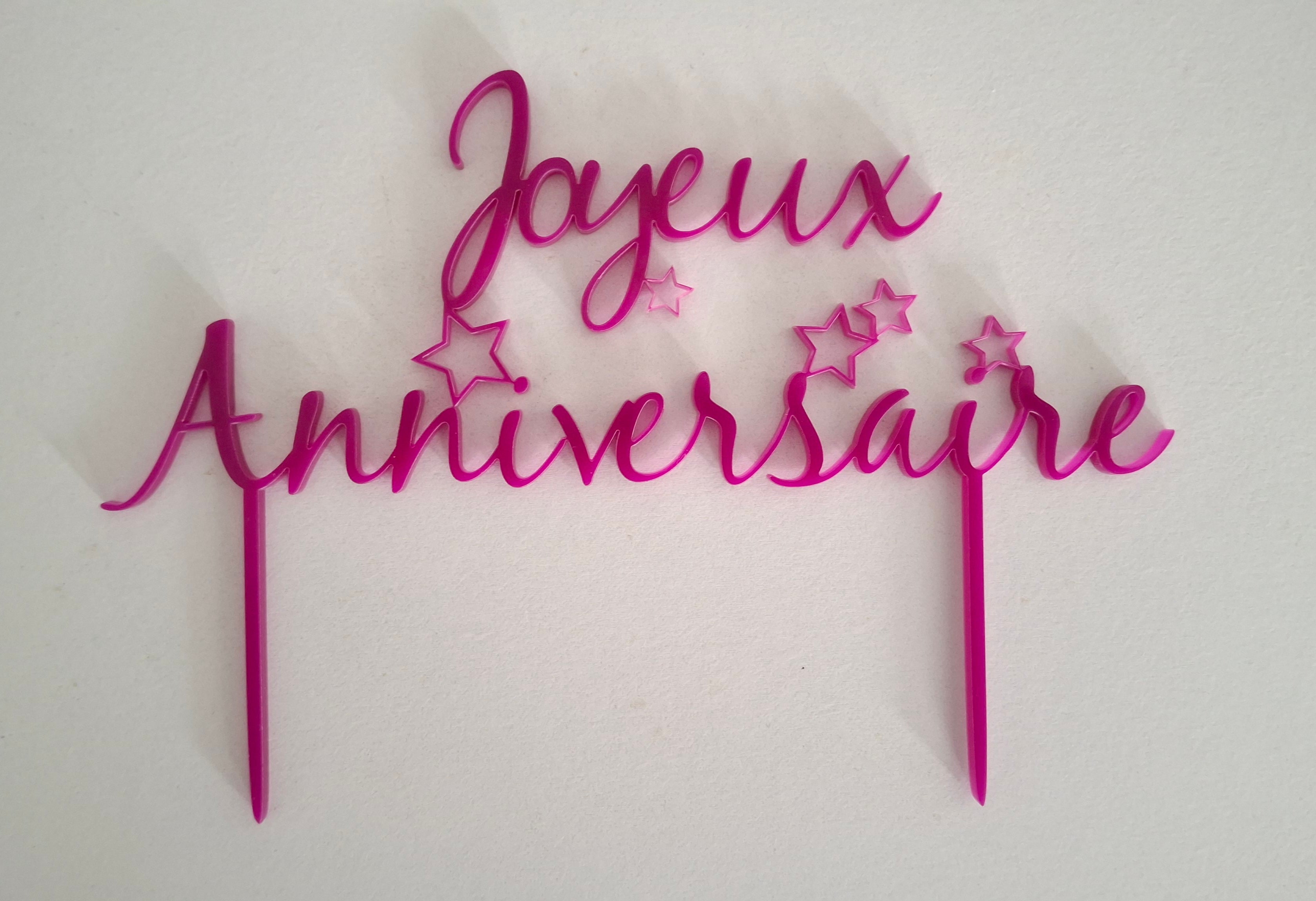 Cake topper anniversaire