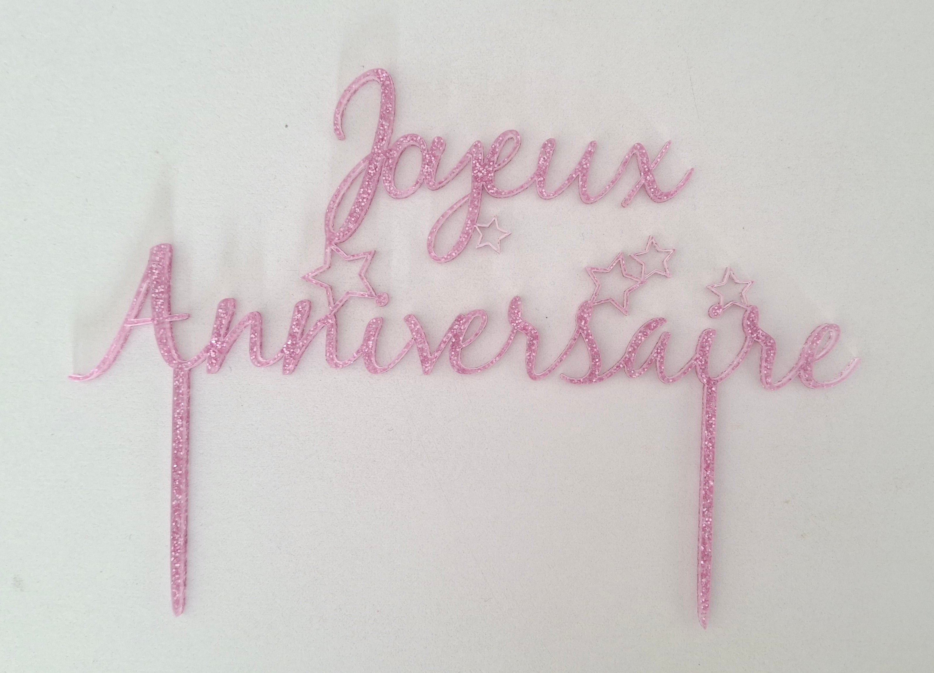 Cake topper anniversaire