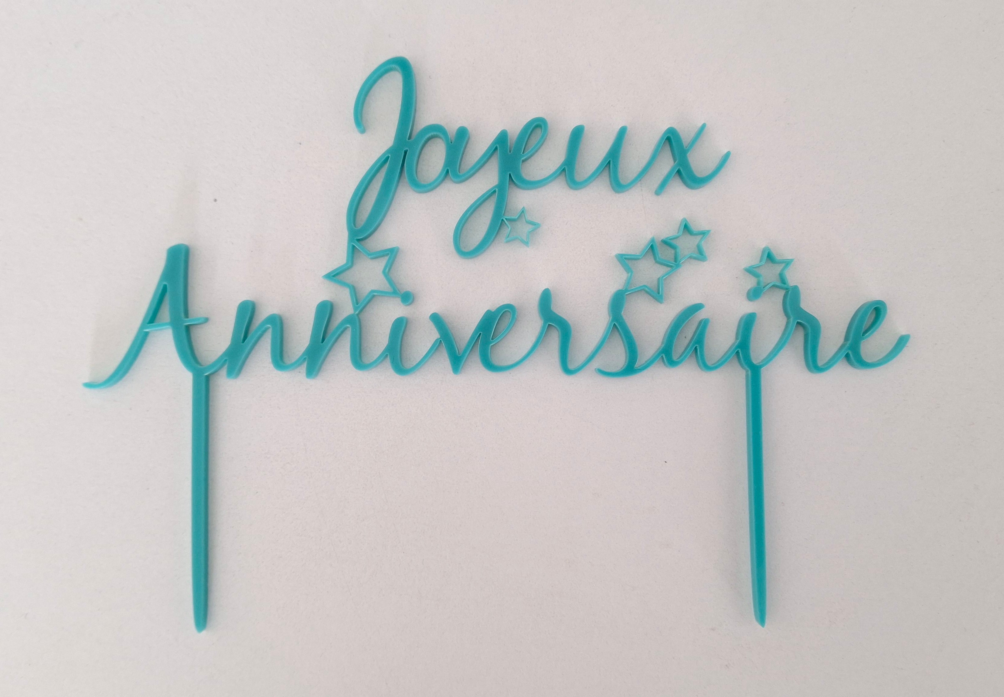 Cake topper anniversaire